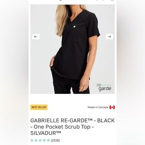 Gabrielle Re-Garde Black Scrub Set